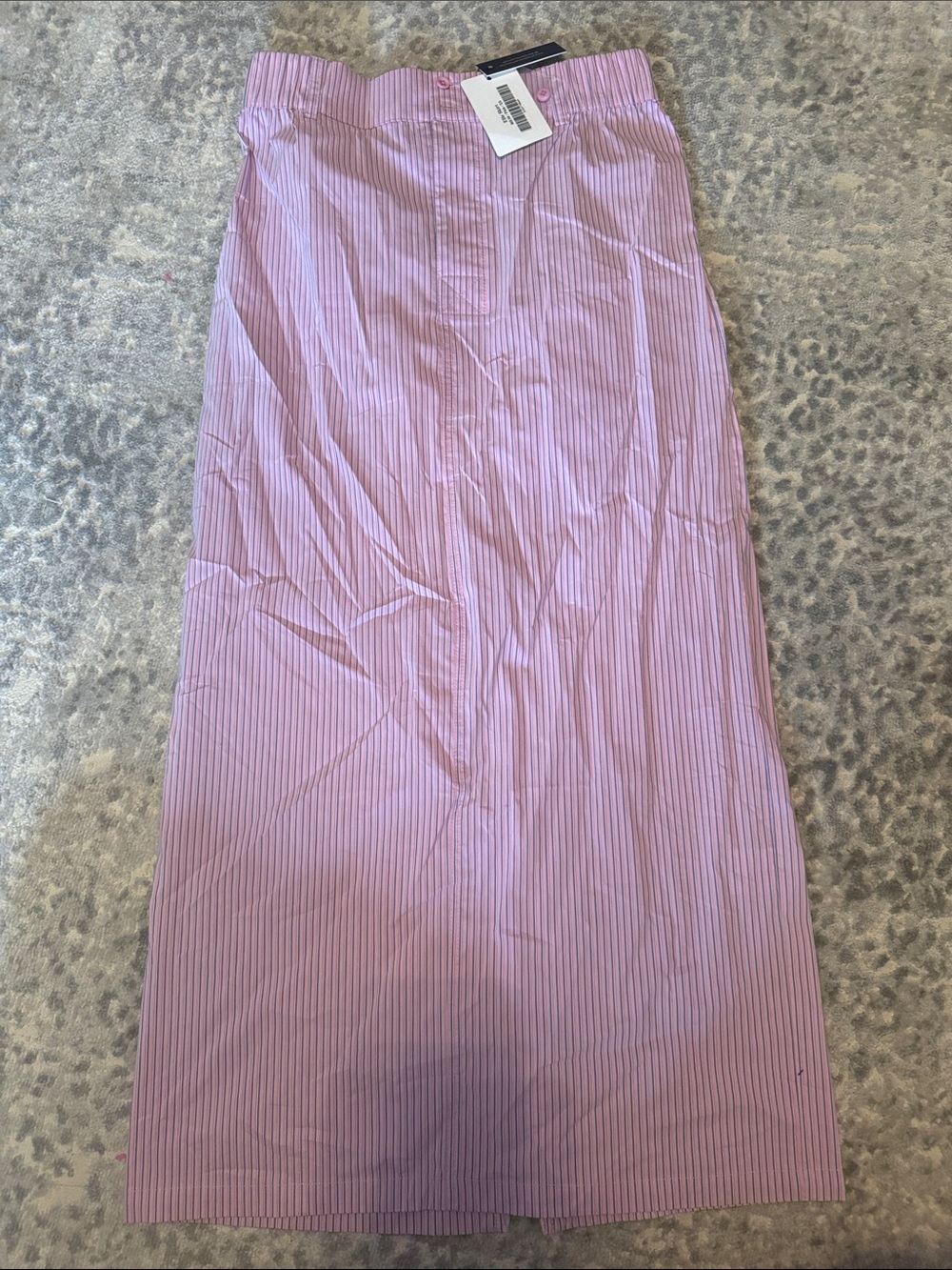 BYTESS Pink Pinstriped Maxi Skirt